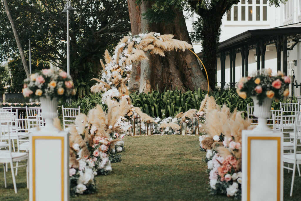 Dreamy Walkway Arch Garden Theme Wedding Decor